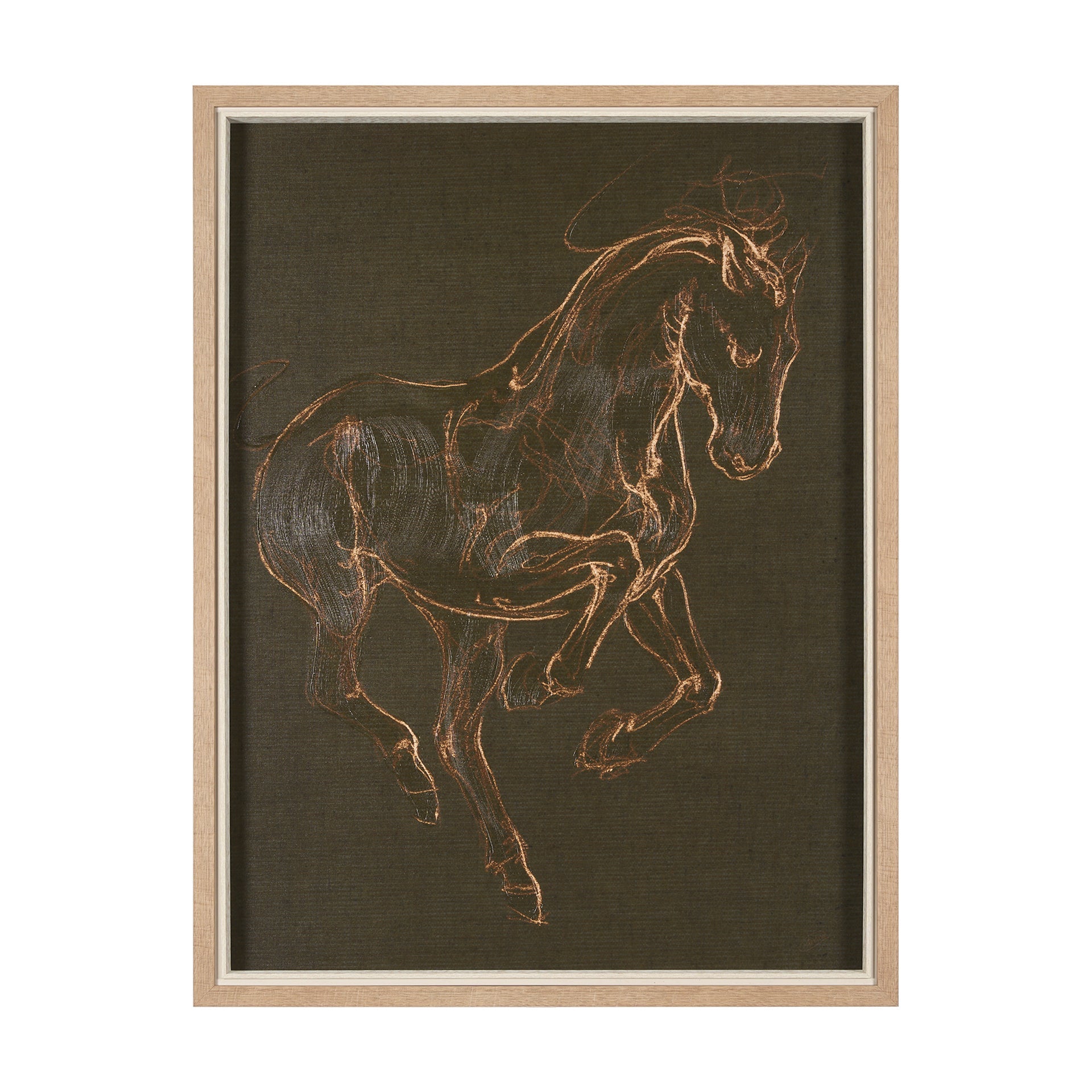 Sketched Stallion I Framed Wall Art