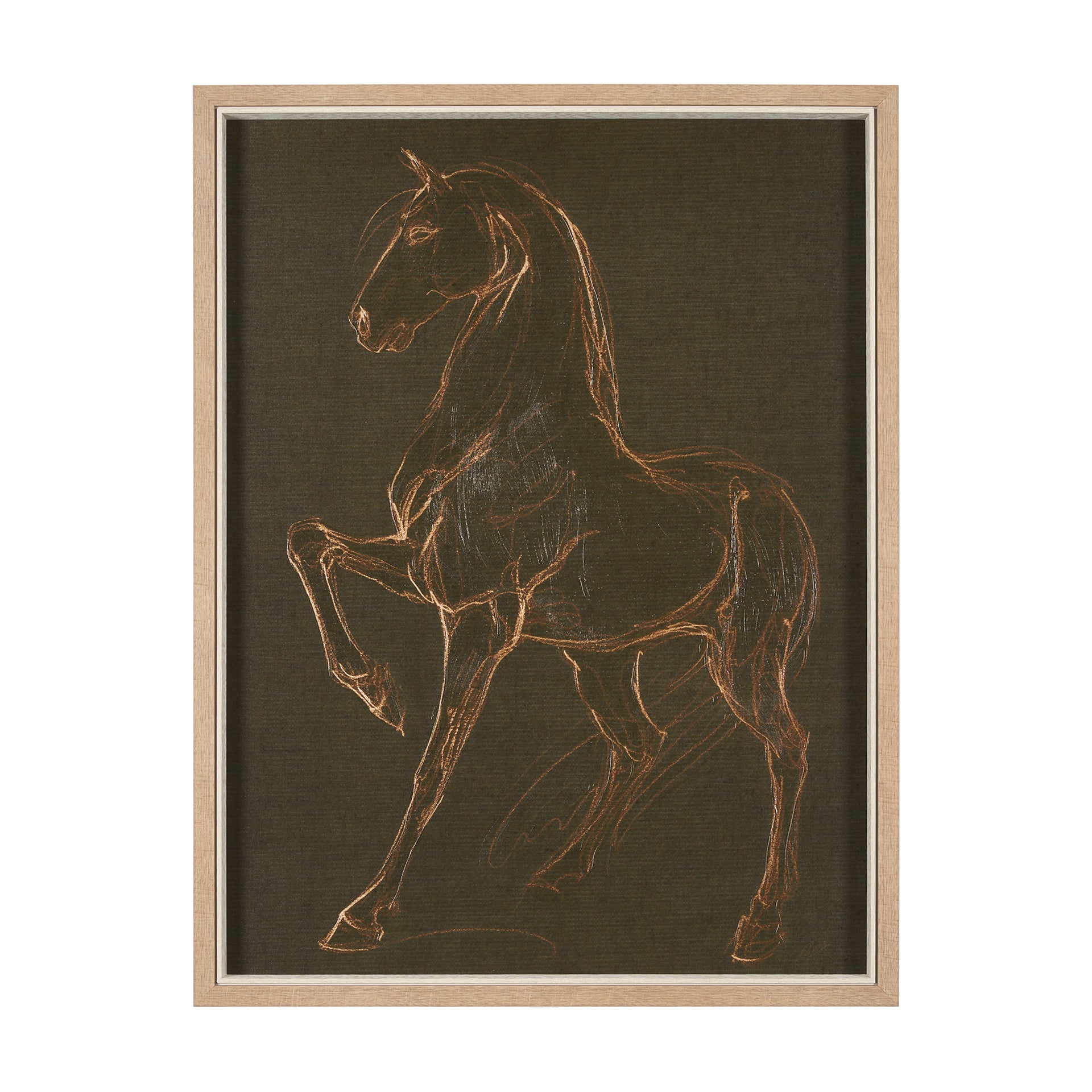 Sketched Stallion II Framed Wall Art