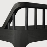 Spindle Black Oak Wood Dining / Entryway Bench