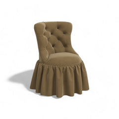 Tufted Velvet Dining / Accent Chair with Skirt