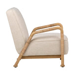 Waylon Accent Chair in Boucle and Rattan