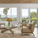 Waylon Accent Chair in Boucle and Rattan